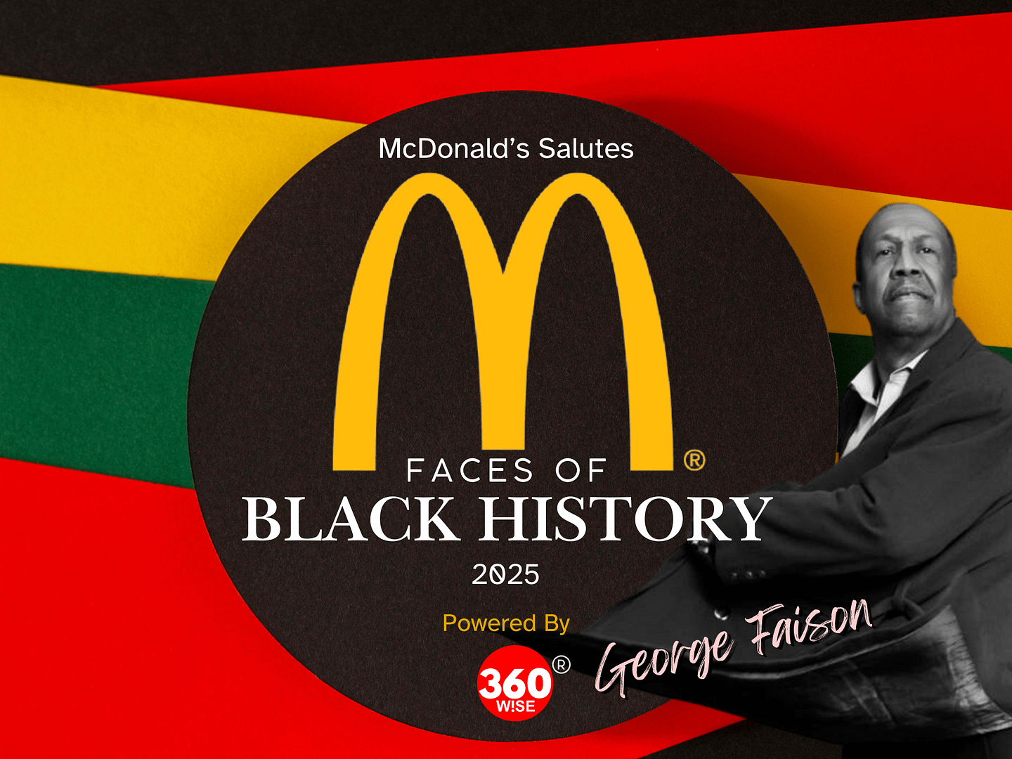 George Faison "Portrait of George Faison, a Tony Award-winning choreographer, honored in McDonald’s Salutes Faces of Black History 2025 for transforming dance and theater."